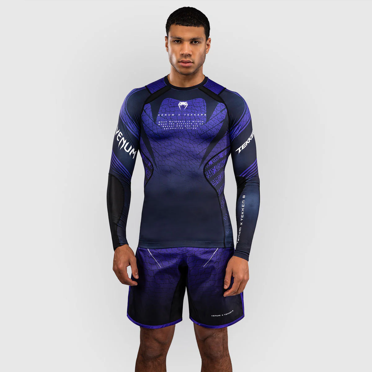 Rashguard Venum Tekken 8 Kazuya manches longues Noir-violet 