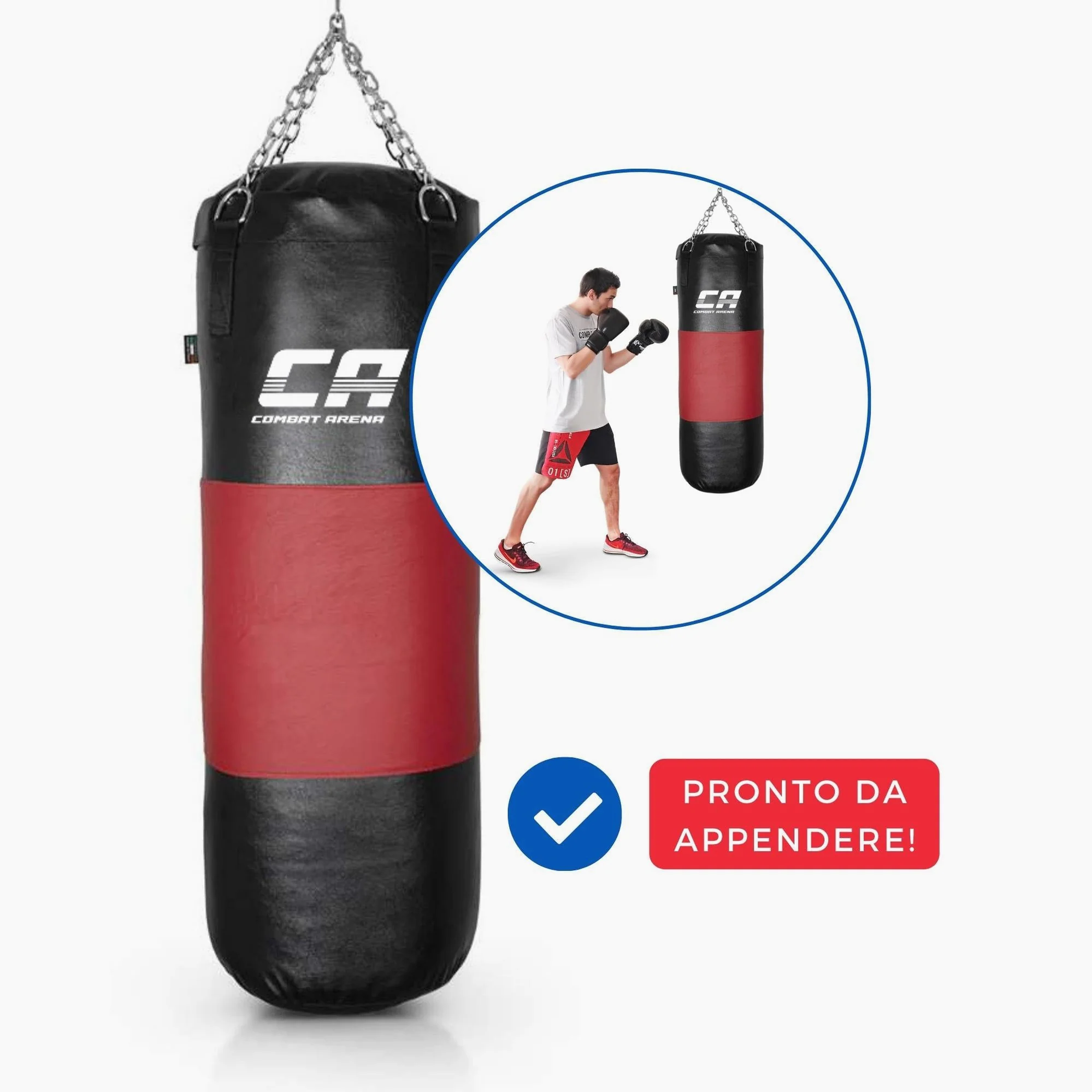 Sac de frappe Combat Arena Bande en cuir 40 kg  - Image 7