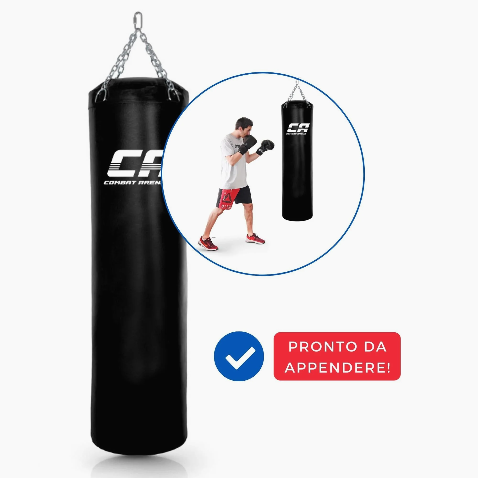 Sac de frappe Combat Arena Entraînement PRO 30 Kg Noir  - Image 6