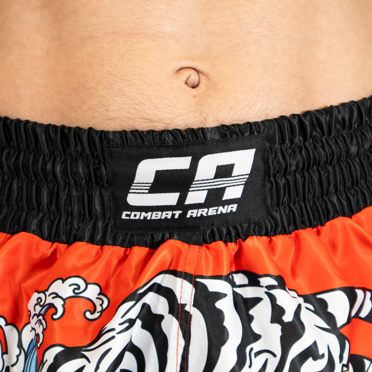 Shorts de kick-thai Combat Arena Yin Yang Battle Rouge  - Image 10