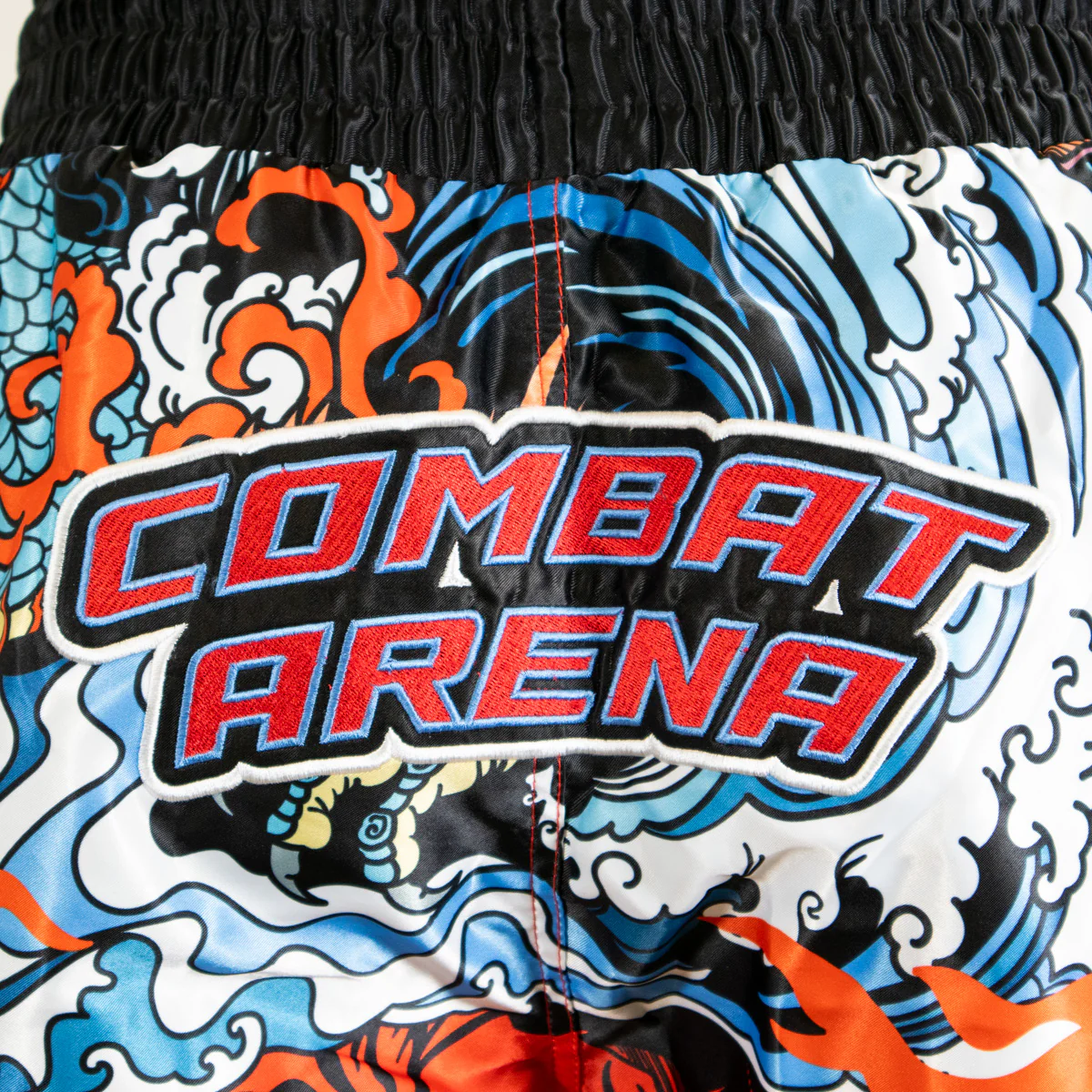 Shorts de kick-thai Combat Arena Yin Yang Battle Rouge  - Image 13
