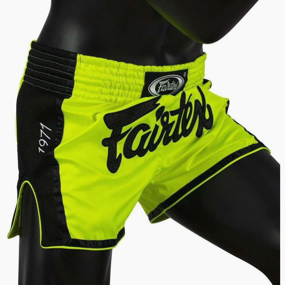 Shorts de kick-thai Fairtex BS1706 Citron vert  - Image 3