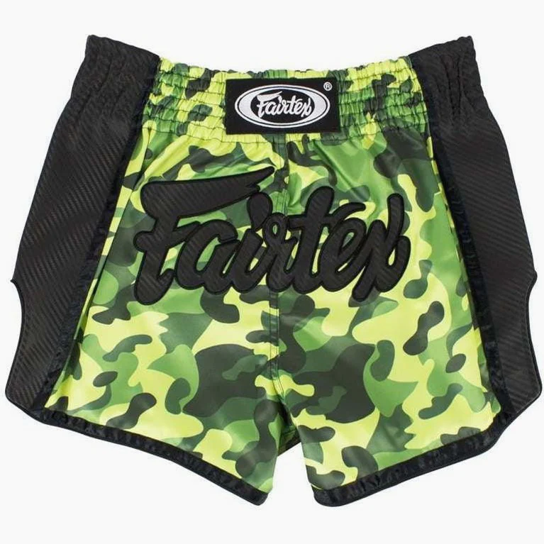 Shorts de kick-thai Fairtex BS1710 Camouflage Vert 