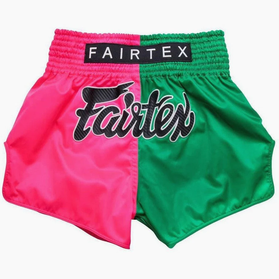 Shorts de kick-thai Fairtex BS1911 Rose-Vert 