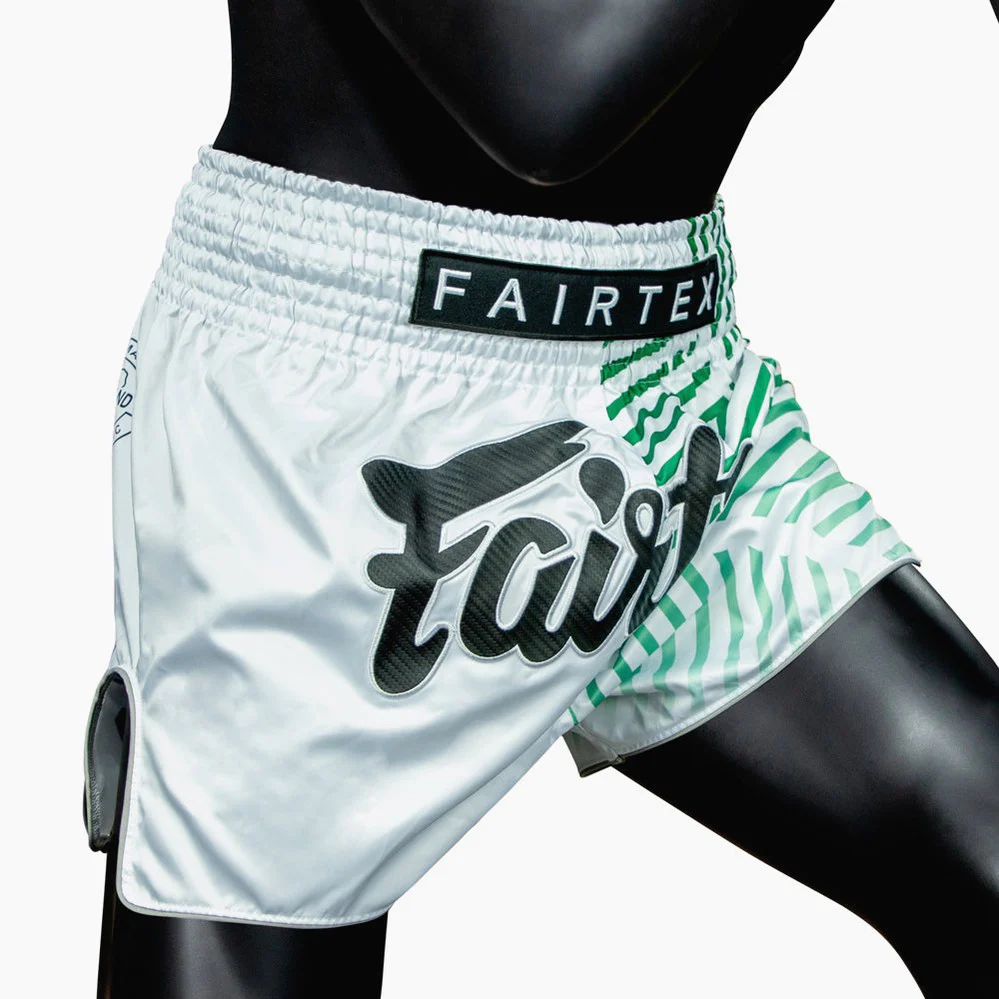 Shorts de kick-thai Fairtex BS1923 Coureur Blanc  - Image 7