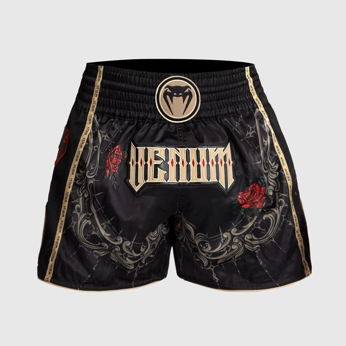 Shorts de kick-thai Venum Santa Muerte 5.0 Noir-Or 