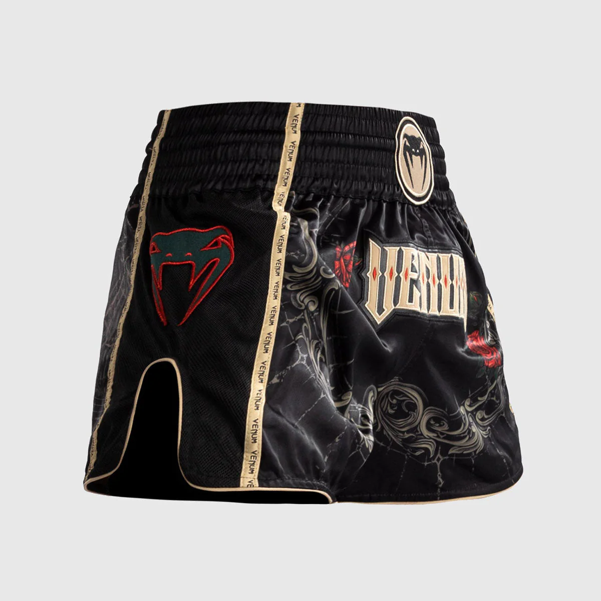 Shorts de kick-thai Venum Santa Muerte 5.0 Noir-Or  - Image 4
