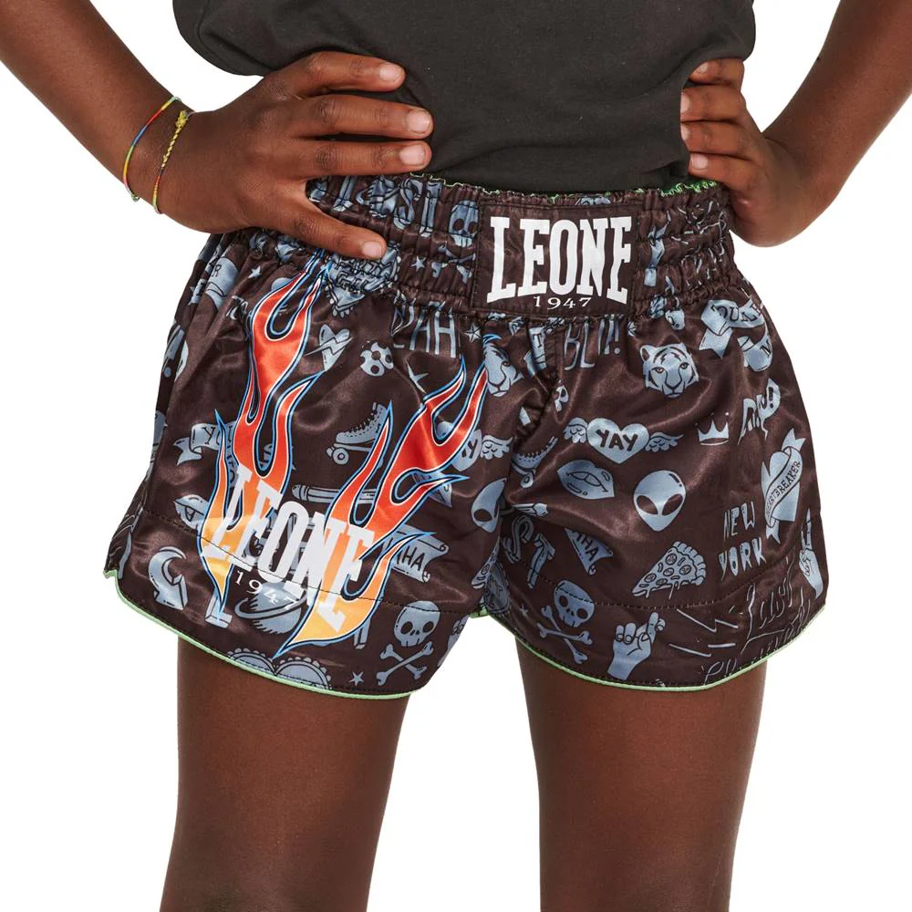 Shorts pour enfants kick-thai Leone Flames ABJ20  - Image 2