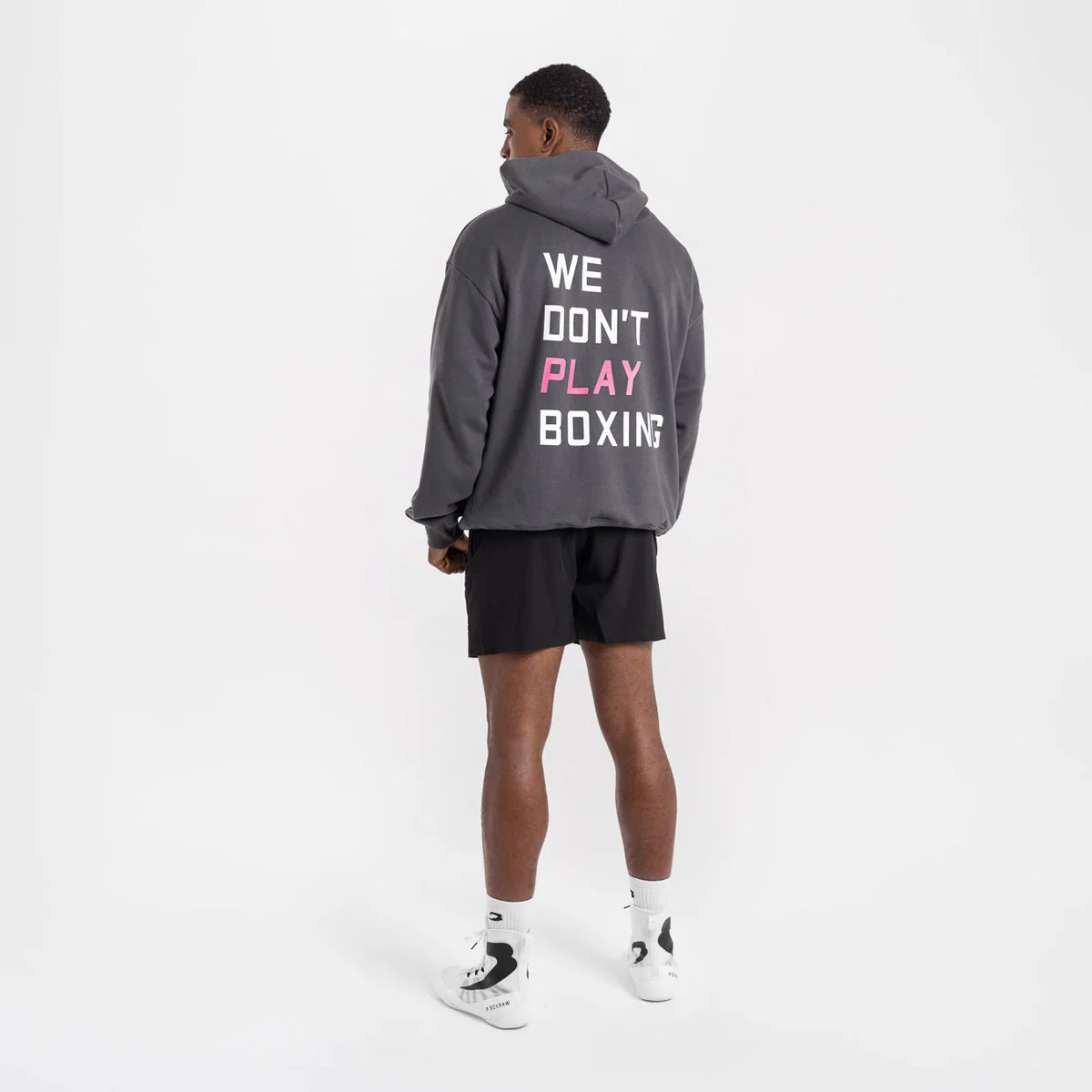 Sweat Boxraw We Don't Play Boxing oversize à capuche Gris-rose  - Image 6