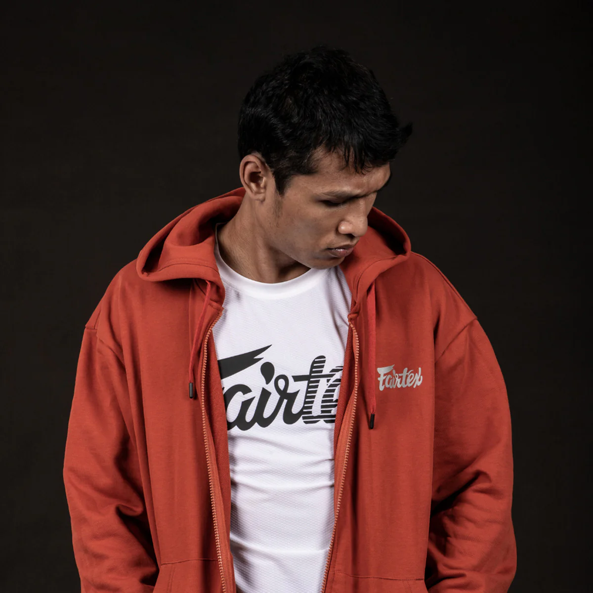 Sweat Fairtex FHS22 avec capuche Orange  - Image 3