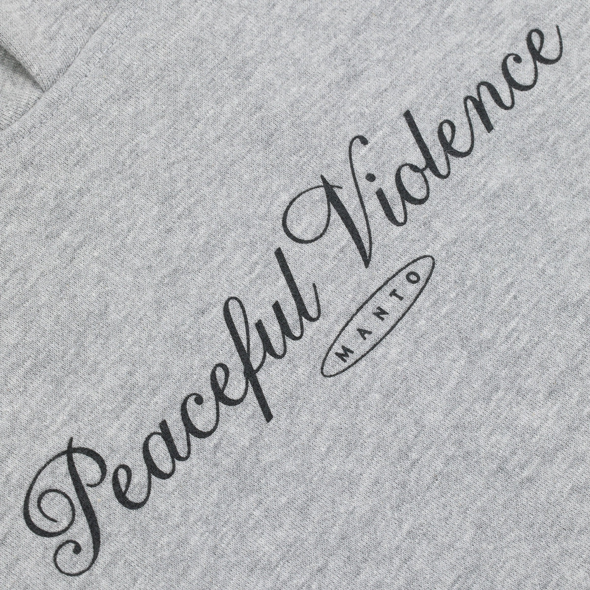 Sweat Manto Peaceful Violence à capuche Gris - Image 6