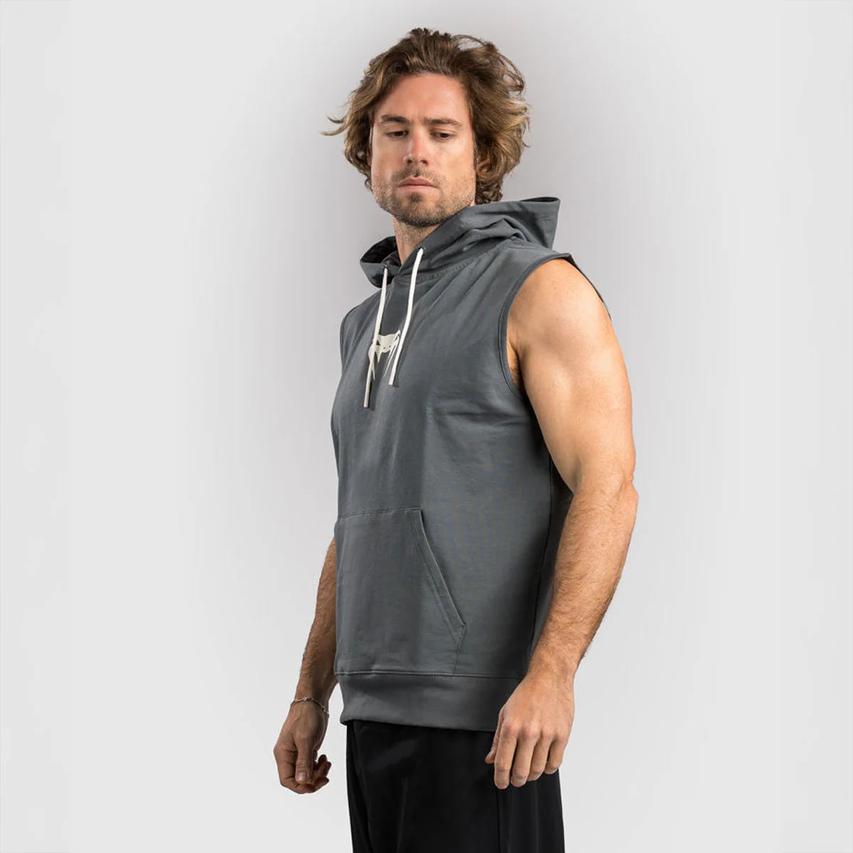 Sweat sans manches Venum Sparring avec capuche Grise  - Image 3