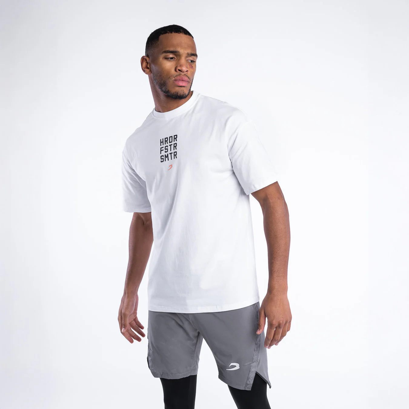 T-shirt Boxraw HRDR FSTR SMTR Oversize Blanc  - Image 6