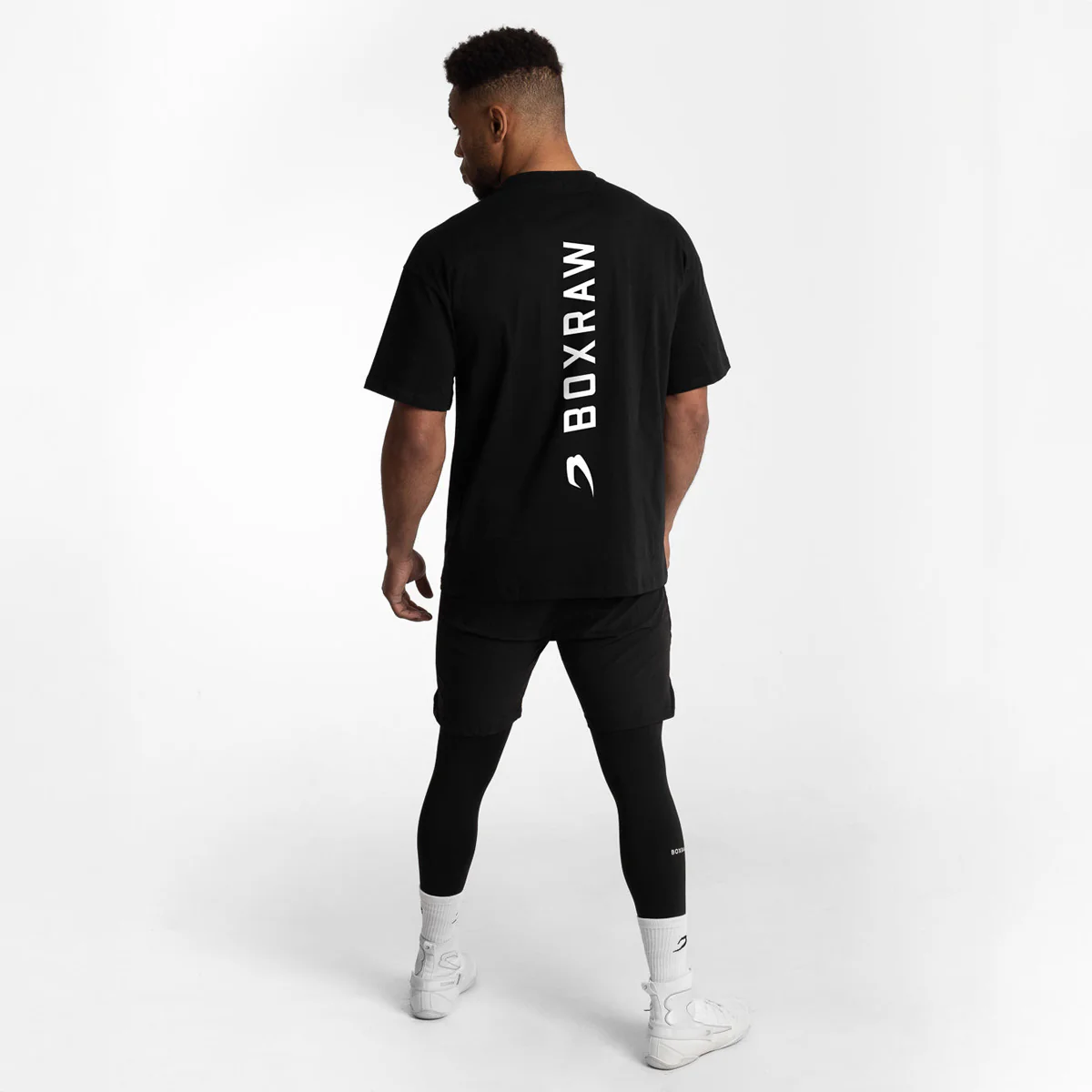 T-shirt Boxraw Lineal Oversize Noir - Image 4