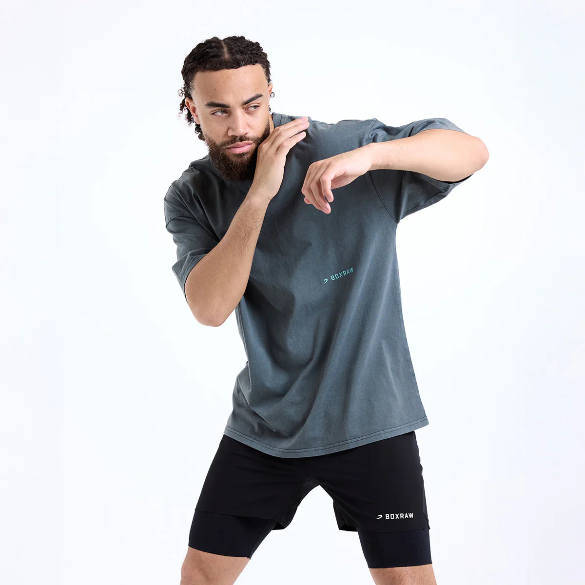 T-shirt Boxraw Sparring Club Oversize Gris - Image 3