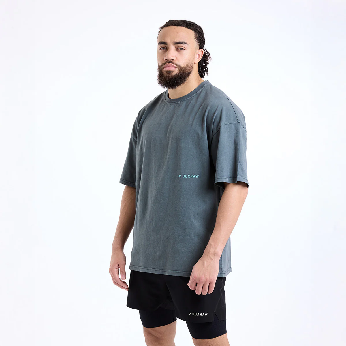 T-shirt Boxraw Sparring Club Oversize Gris - Image 4