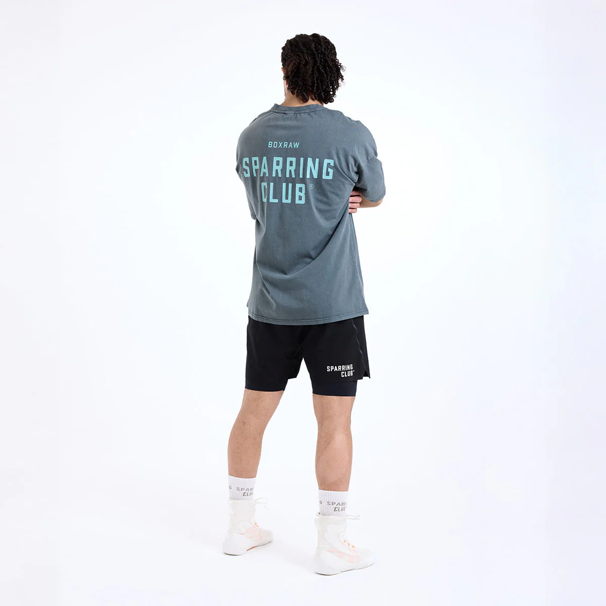 T-shirt Boxraw Sparring Club Oversize Gris - Image 7