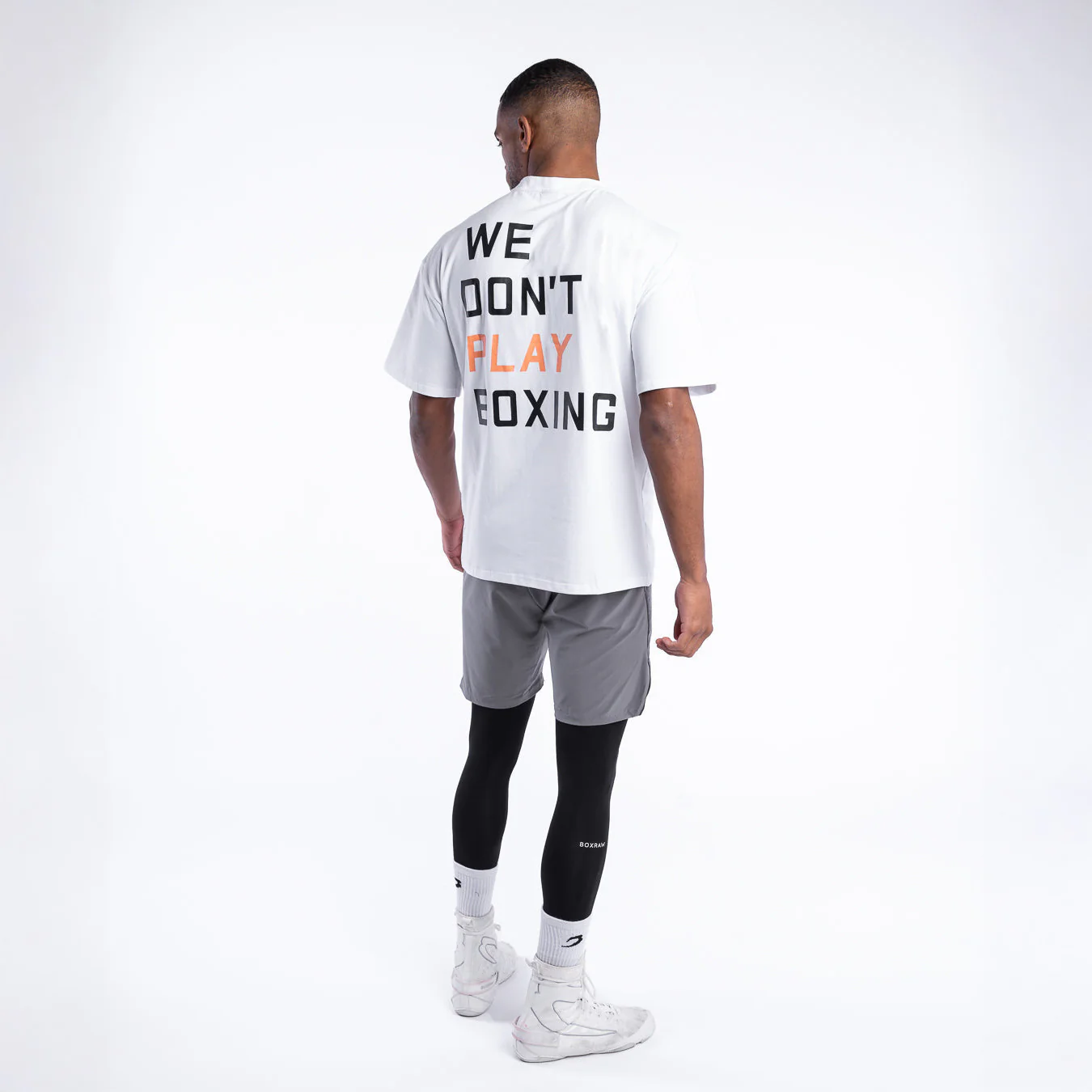 T-shirt Boxraw We Don't Play Boxing Oversize Blanc 