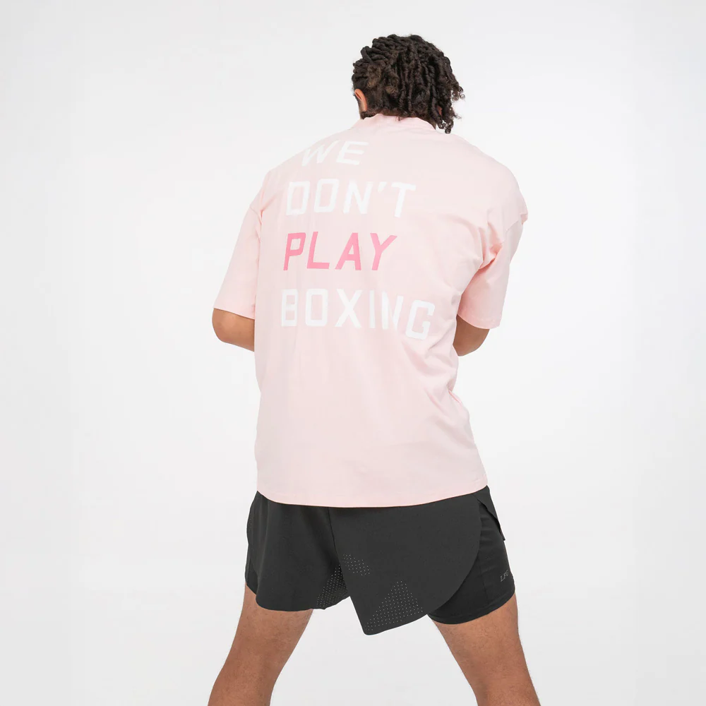 T-shirt Boxraw We Don't Play Boxing Oversize Rose - Image 4