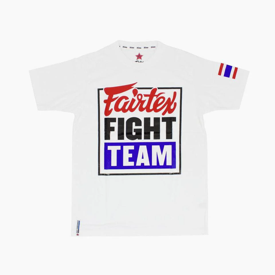 T-shirt Fairtex Équipe de Combat TST51 Blanc-bleu 