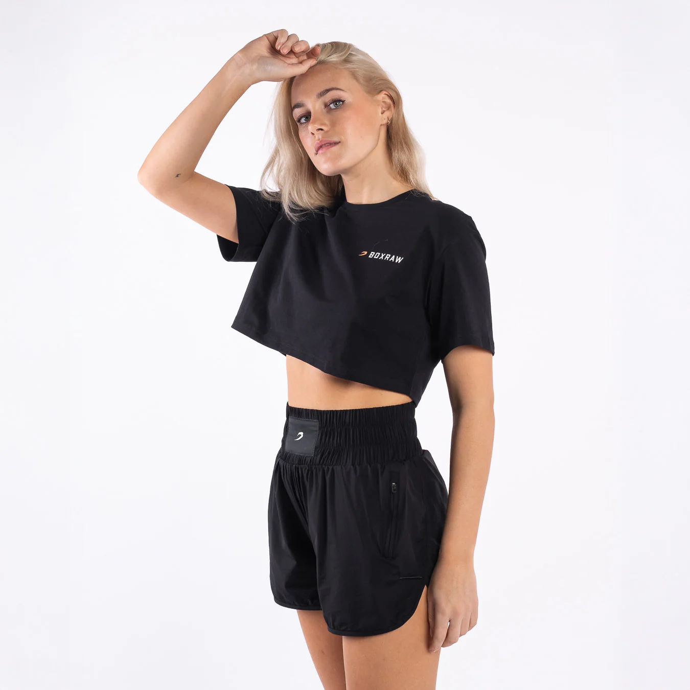 T-shirt femme Boxraw We Don't Play Boxing Crop Noir  - Image 6