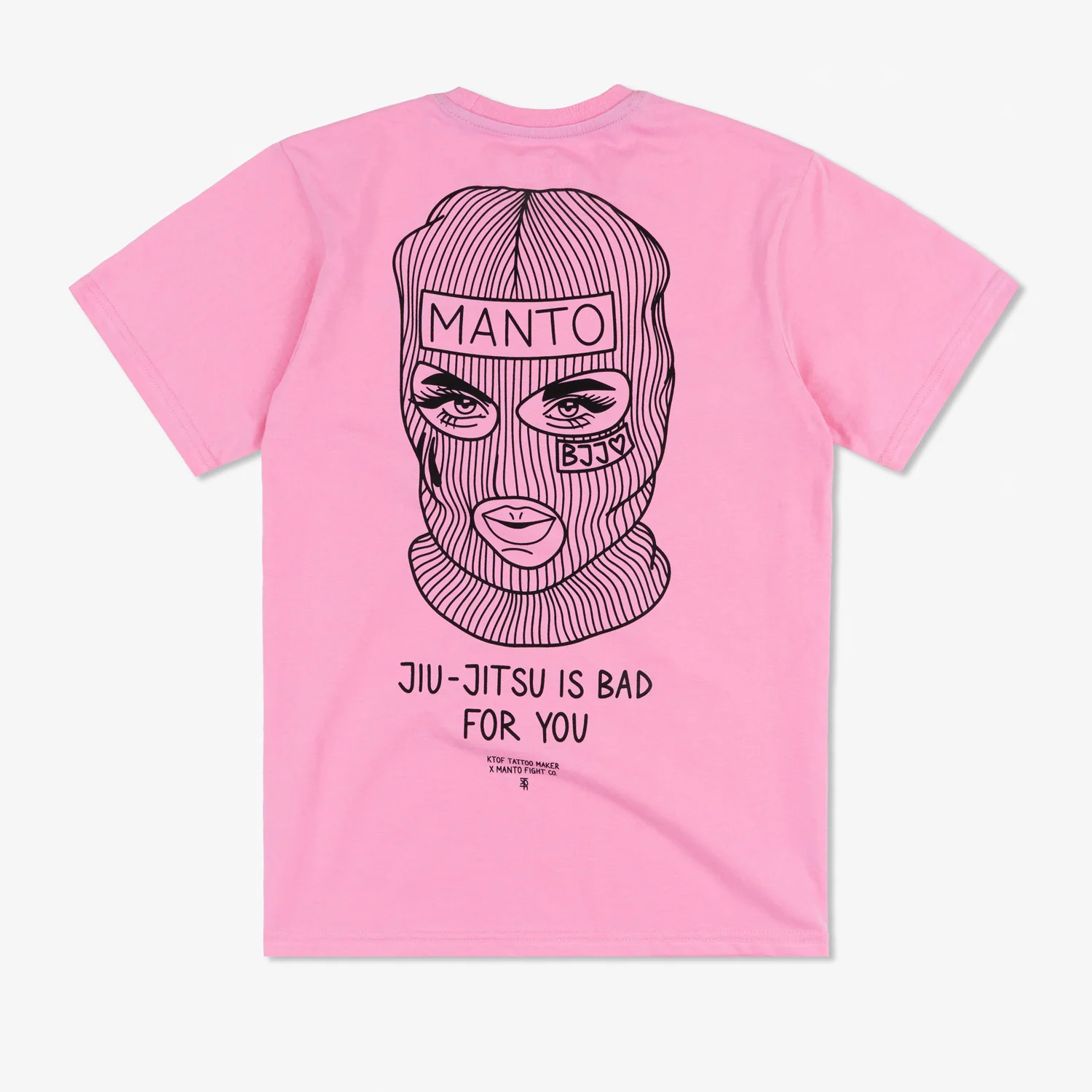 T-shirt Manto x KTOF Balaclava Rose 