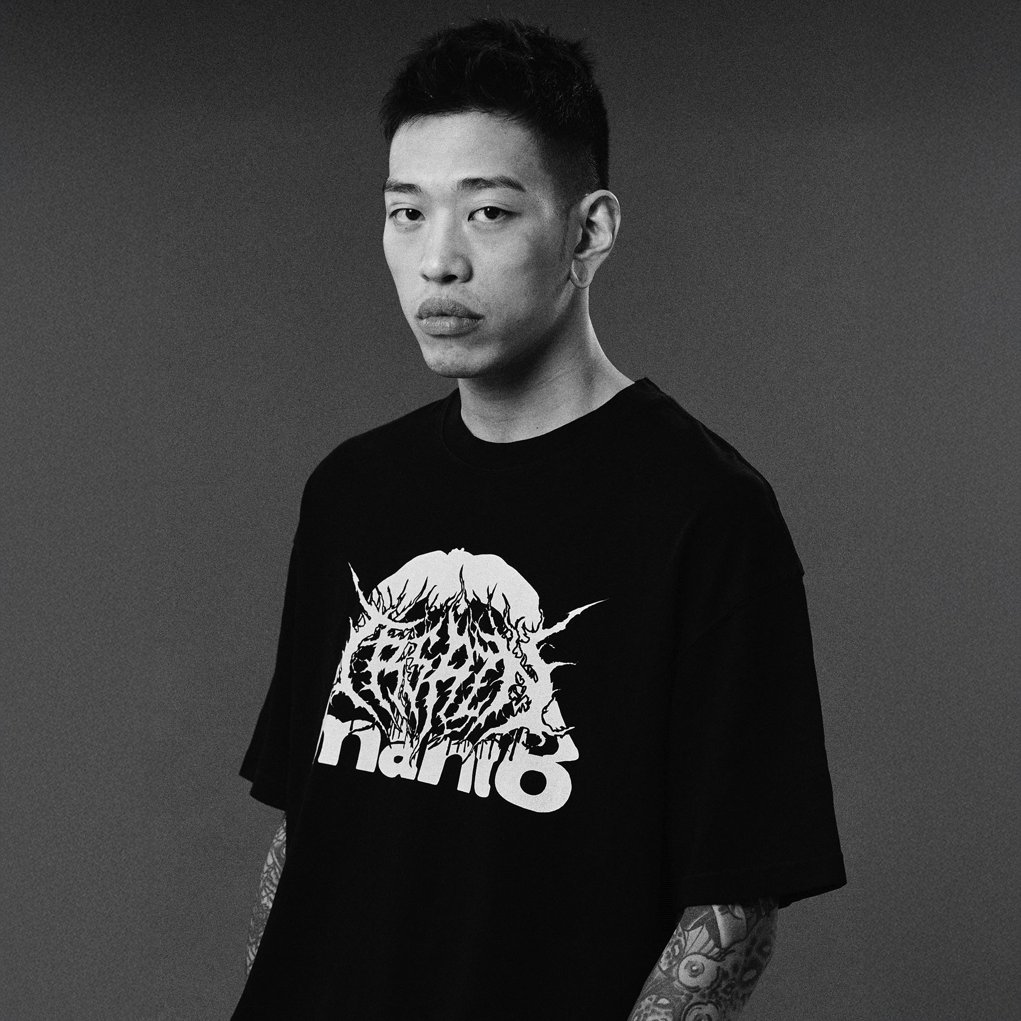 T-shirt oversize Manto Treasure Zone Noir  - Image 5