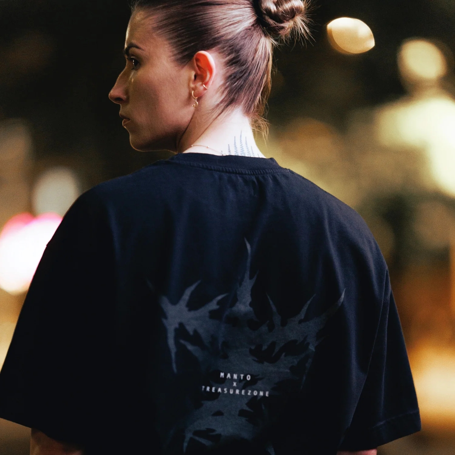 T-shirt oversize Manto Treasure Zone Noir  - Image 8